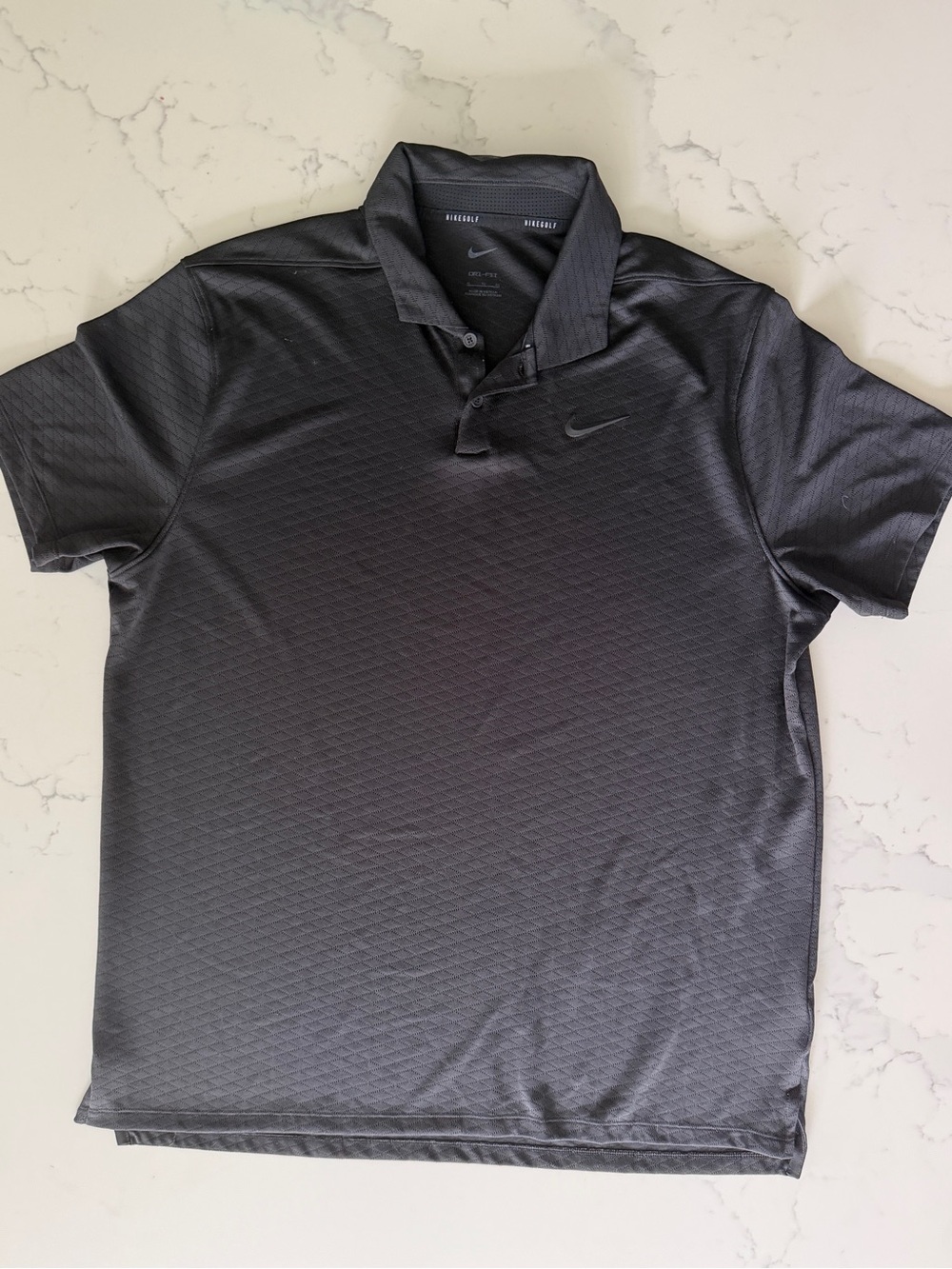 Nike Men’s Dark Gray Polo Shirt with Swoosh